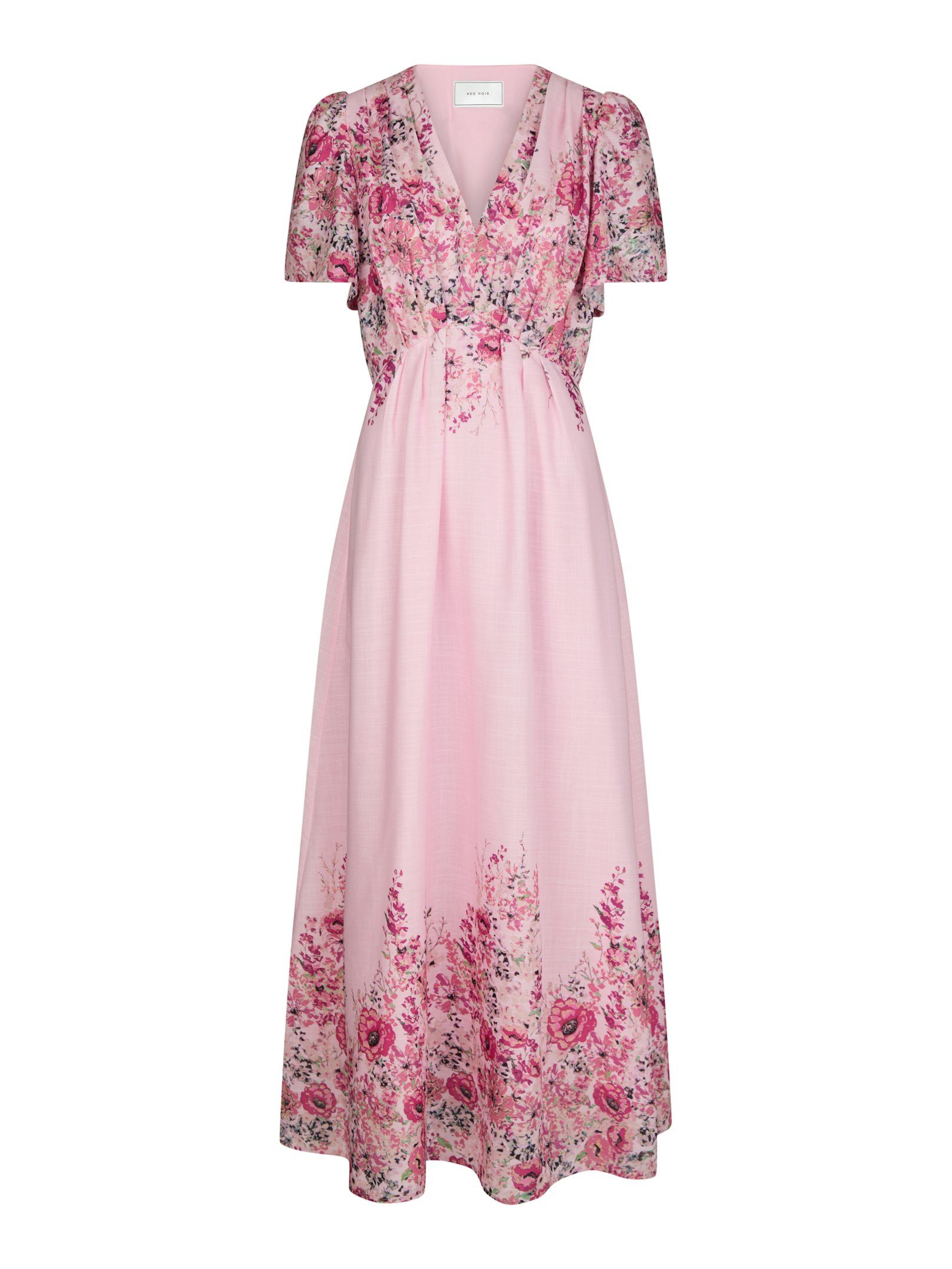 Serna Flower Print Dress - Light Pink