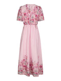 Serna Flower Print Dress - Light Pink