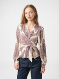 Rista Paisley Drop Blouse - Burgundy