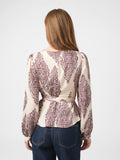 Rista Paisley Drop Blouse - Burgundy
