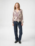 Rista Paisley Drop Blouse - Burgundy