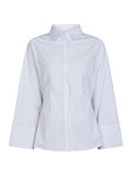 Caroli Slim Stripe Shirt - White