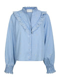 Degas Denim Blouse - Light Blue