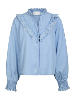 Degas Denim Blouse - Light Blue