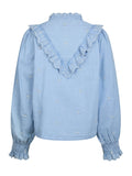 Degas Denim Blouse - Light Blue