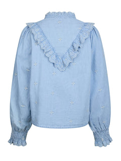 Degas Denim Blouse - Light Blue