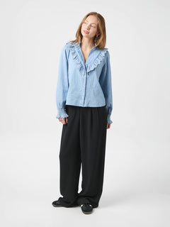 Degas Denim Blouse - Light Blue