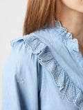 Degas Denim Blouse - Light Blue