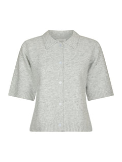 Cunna Knit Blouse - Light Grey Melange