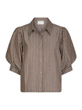 Etta Soft Stripe Stone Shirt - Brown