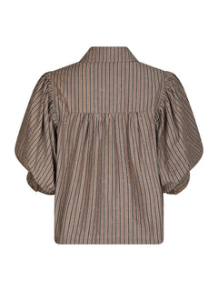 Etta Soft Stripe Stone Shirt - Brown