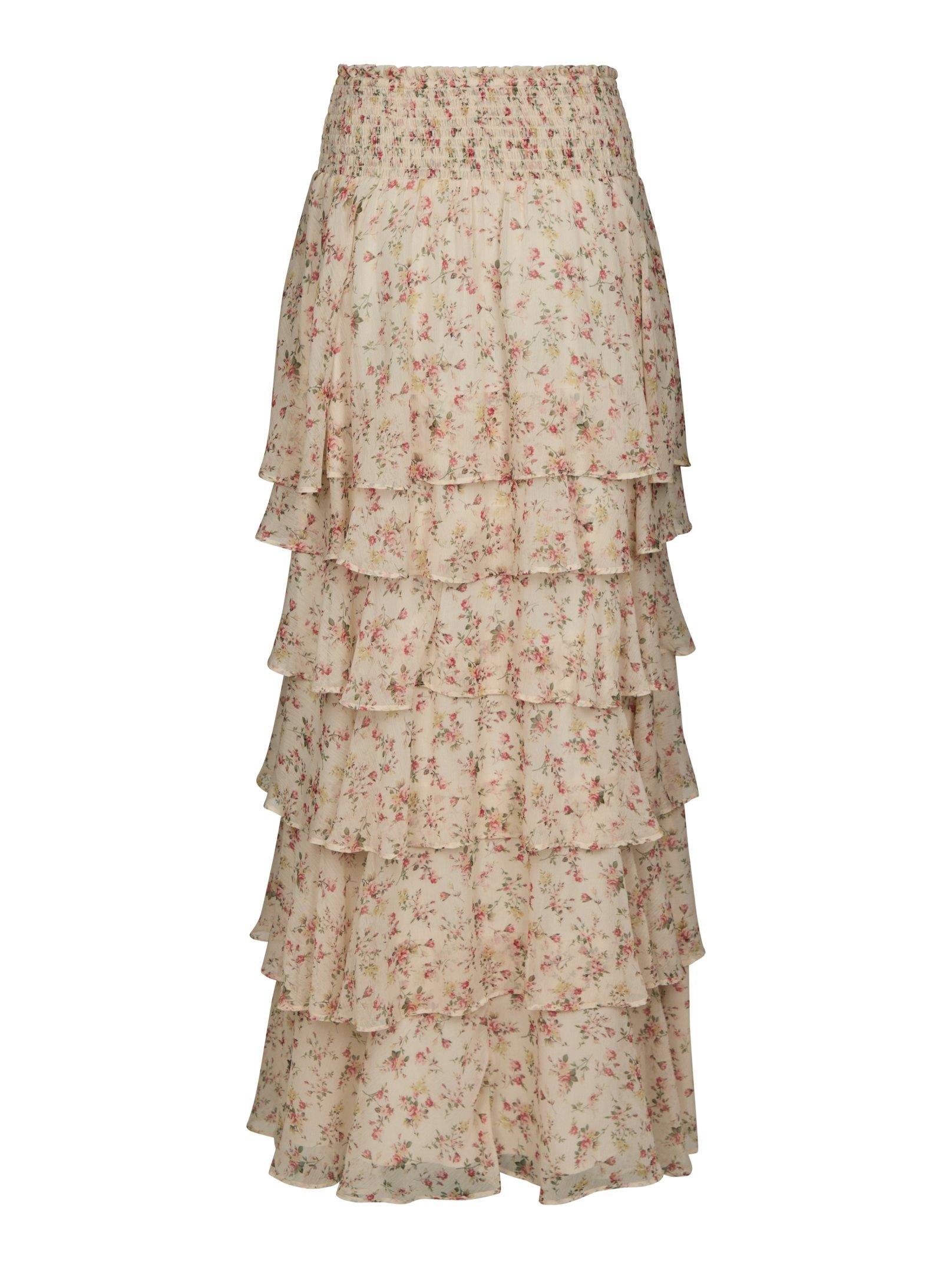 Morris Meadow Printed Skirt - Creme