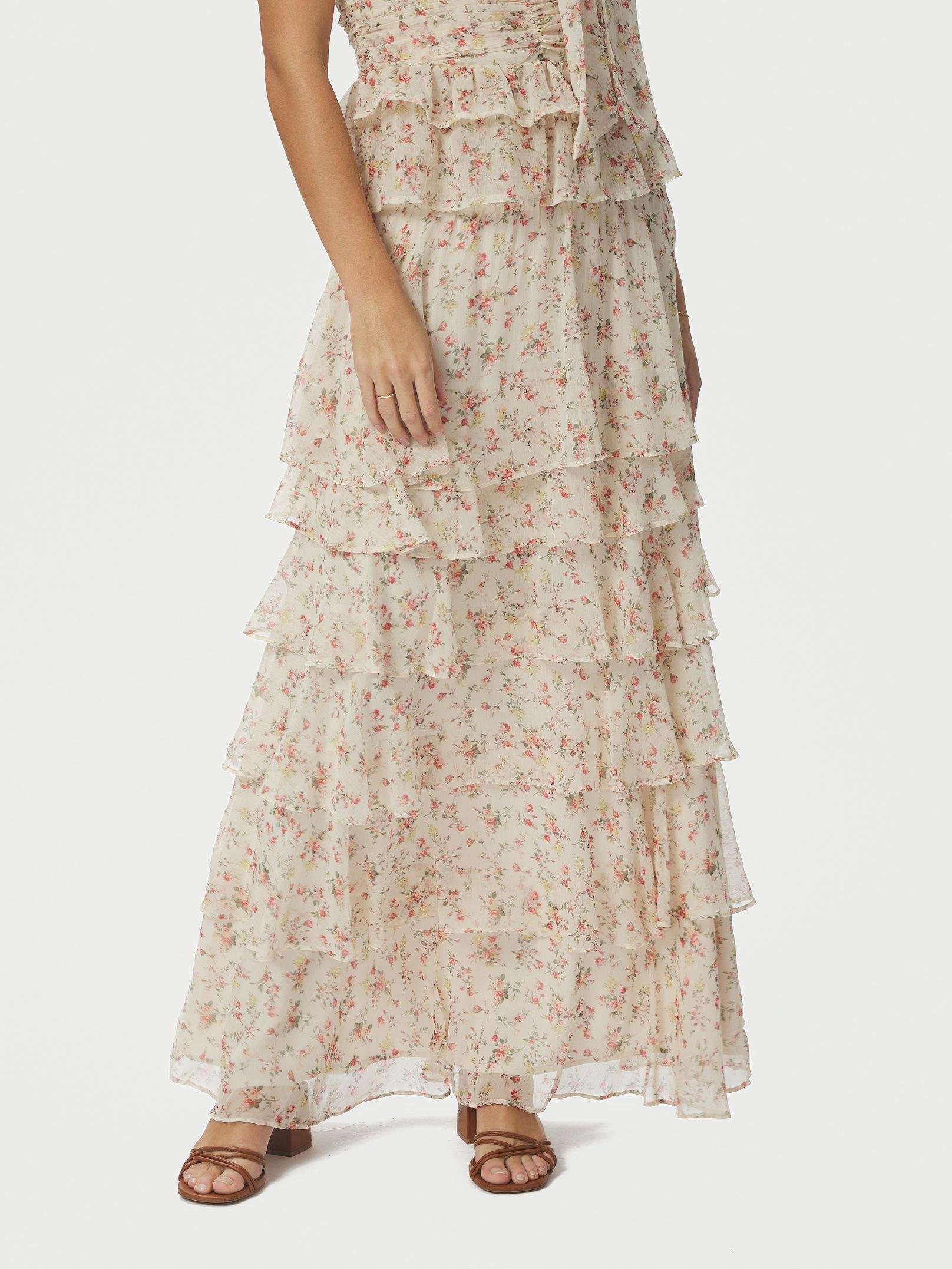 Morris Meadow Printed Skirt - Creme