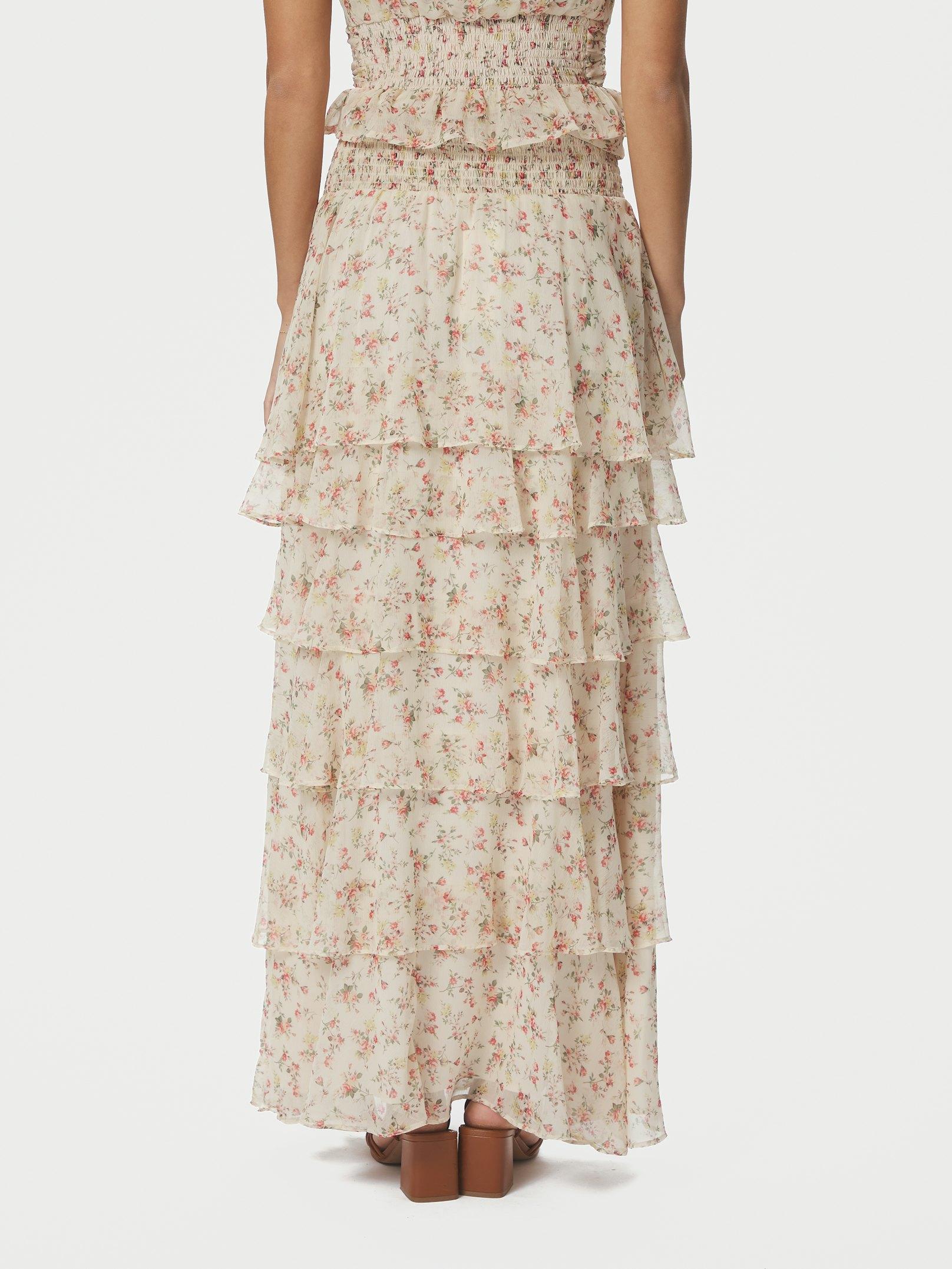 Morris Meadow Printed Skirt - Creme