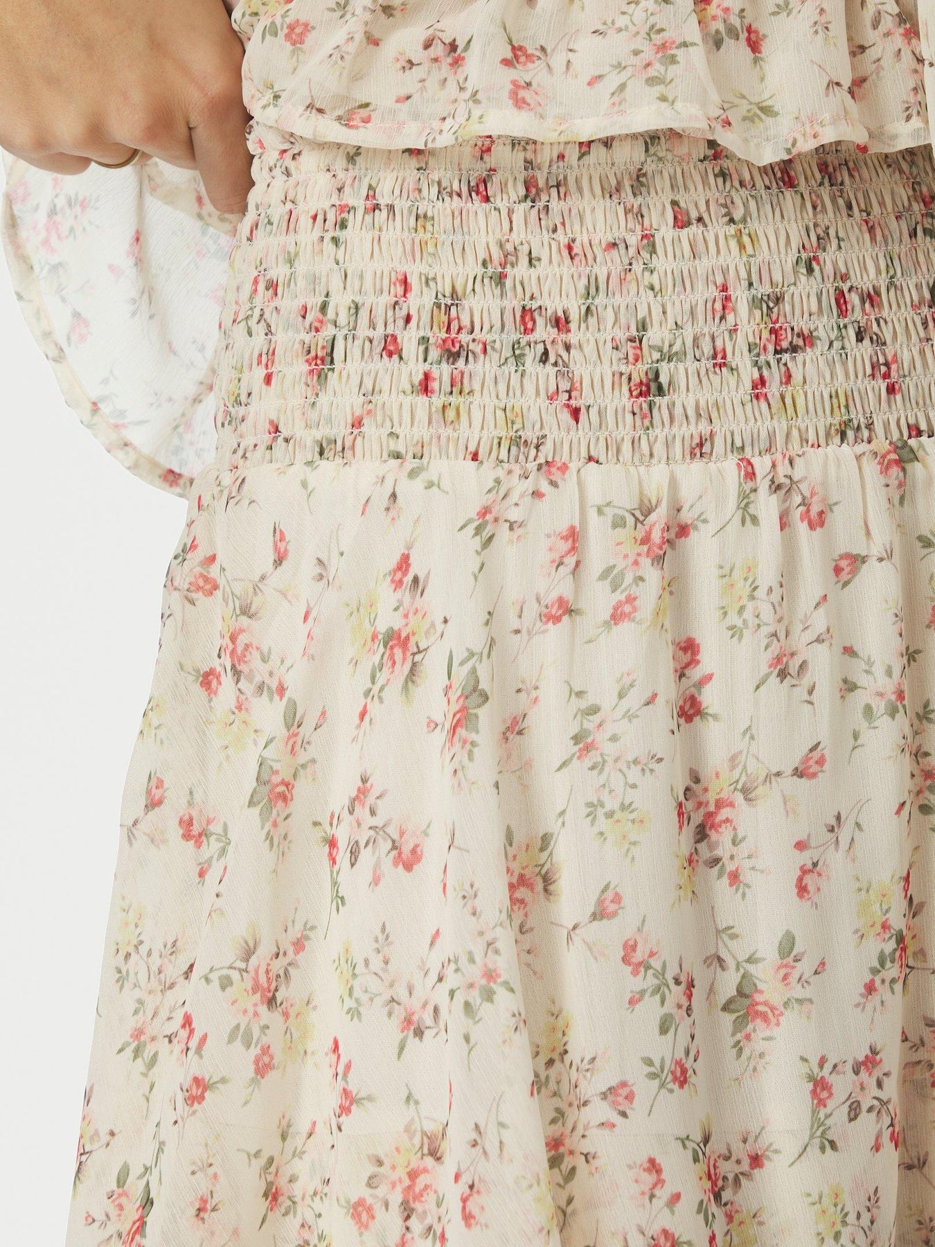 Morris Meadow Printed Skirt - Creme