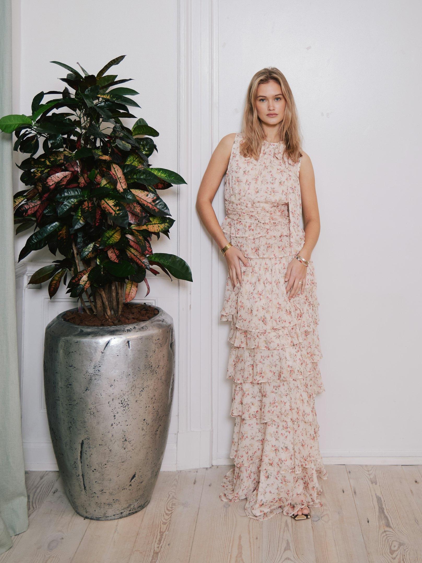 Morris Meadow Printed Skirt - Creme