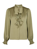 Zamola Blouse - Dusty Army