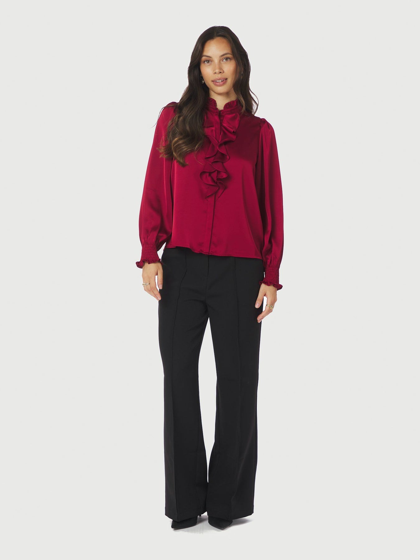 Zamola Blouse - Dark Red