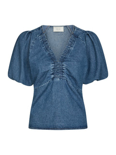 Irina Denim Blouse - Blue