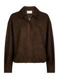 Rubby Faux Suede Jacket - Dark Brown
