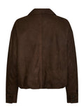 Rubby Faux Suede Jacket - Dark Brown