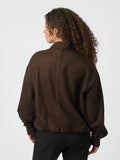 Rubby Faux Suede Jacket - Dark Brown
