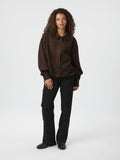 Rubby Faux Suede Jacket - Dark Brown