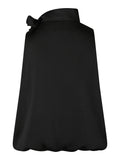 Veda Drapy Satin Top - Black