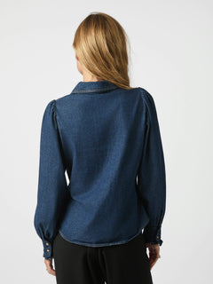 Lio Denim Blouse - Blue