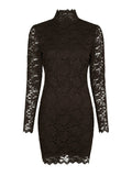 Lizette Laceflower Dress - Chocolate Brown
