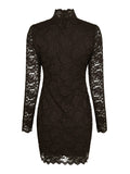 Lizette Laceflower Dress - Chocolate Brown