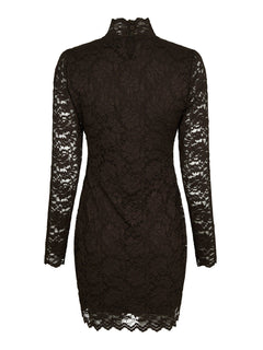 Lizette Laceflower Dress - Chocolate Brown
