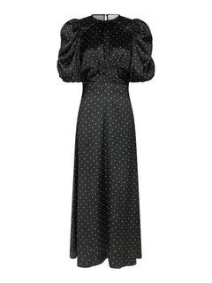 Kikka Dot Dress - Black