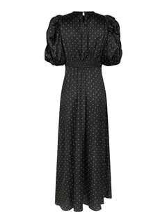 Kikka Dot Dress - Black