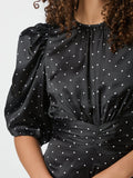 Kikka Dot Dress - Black