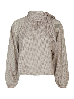 Patti Double Dot Blouse - Creme