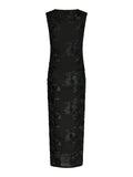 Tiranna Big Flower Mesh Dress - Black