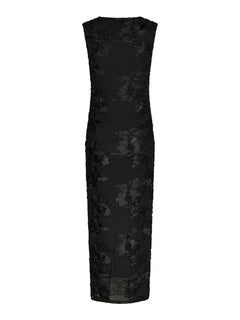 Tiranna Big Flower Mesh Dress - Black
