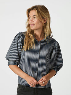 Etta Stripe Shirt - Navy