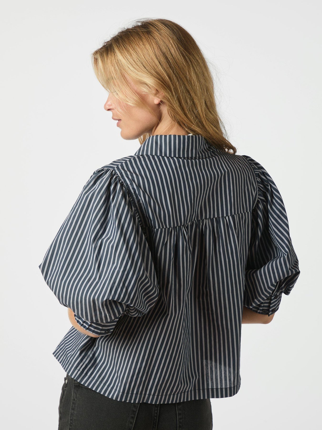 Etta Stripe Shirt - Navy