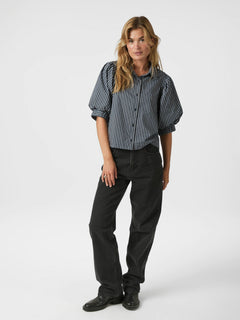 Etta Stripe Shirt - Navy