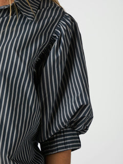 Etta Stripe Shirt - Navy