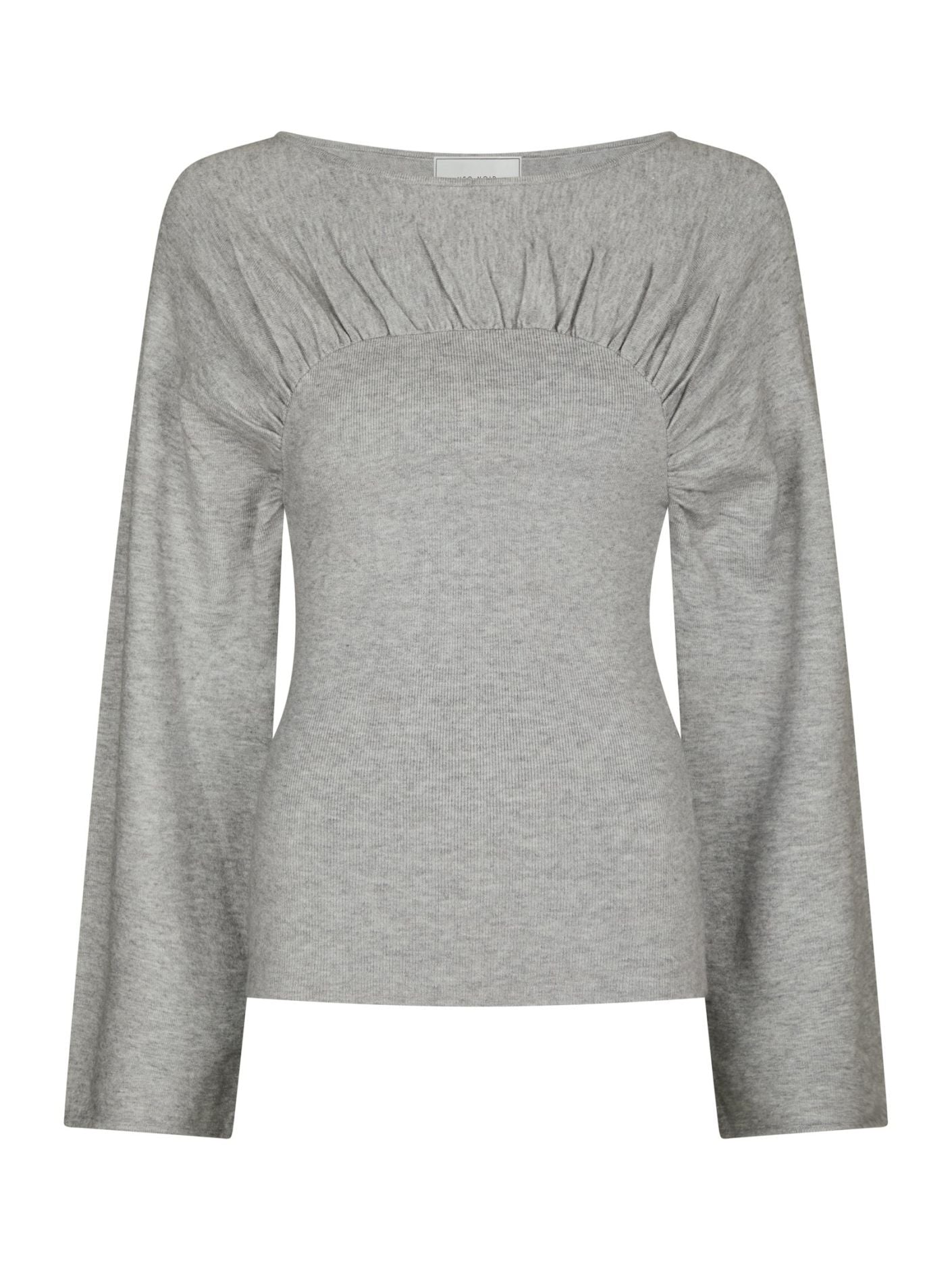 Kaiba Knit Blouse - Light Grey Melange