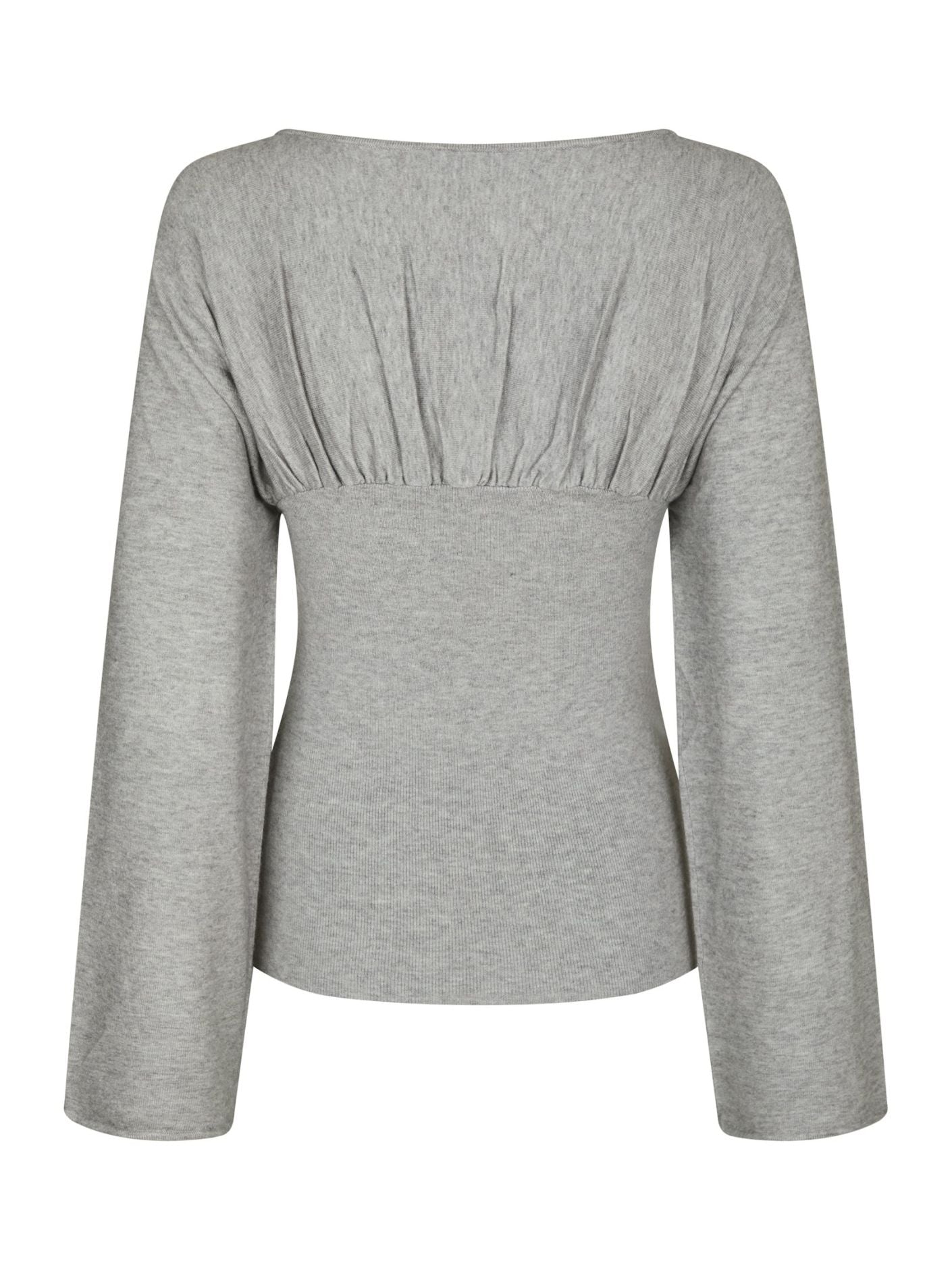 Kaiba Knit Blouse - Light Grey Melange