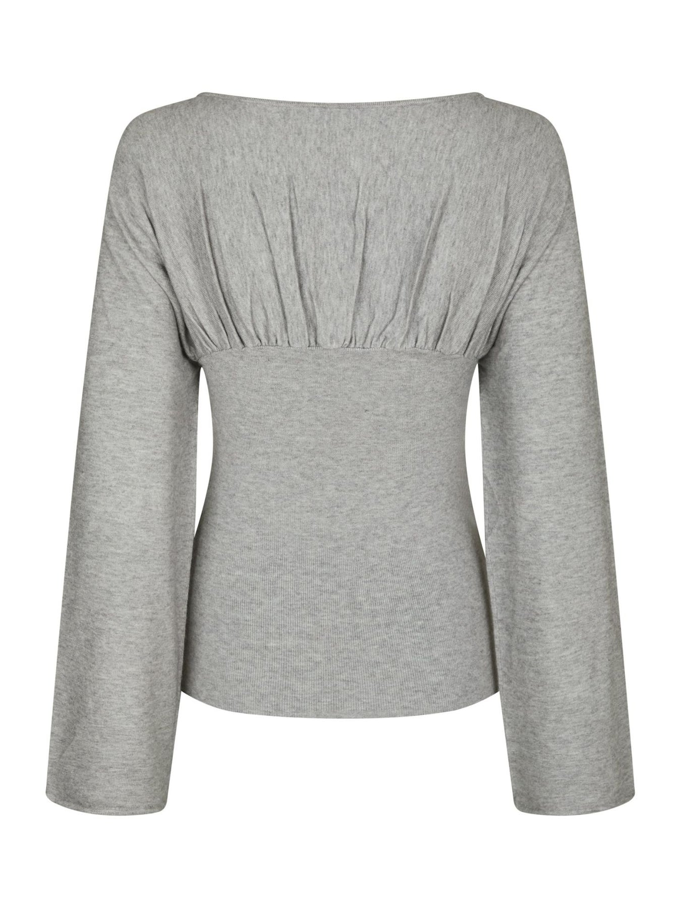 Kaiba Knit Blouse - Light Grey Melange