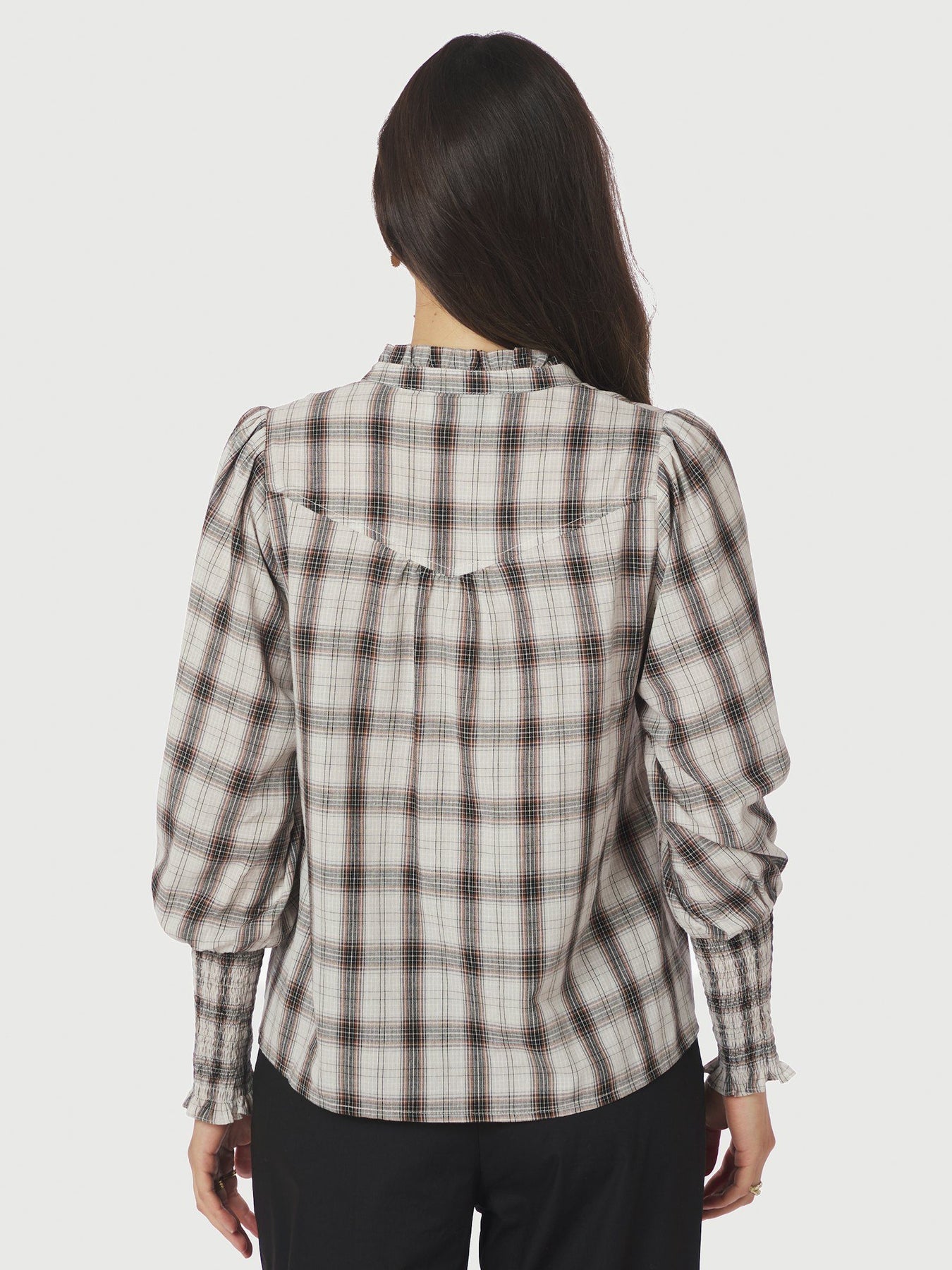 Camisa Big Check Blouse - Off White