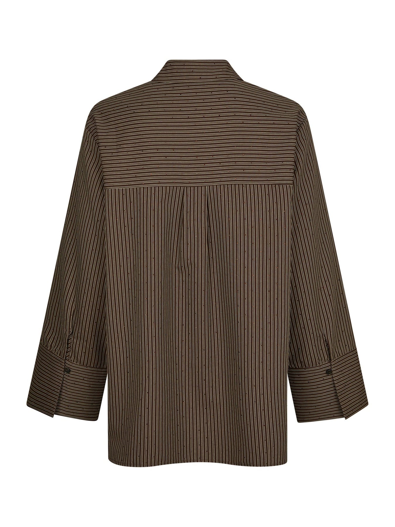 Dita Striped Line Shirt - Dark Brown