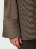 Dita Striped Line Shirt - Dark Brown