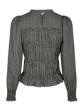 Marcia Check Blouse - Antracit