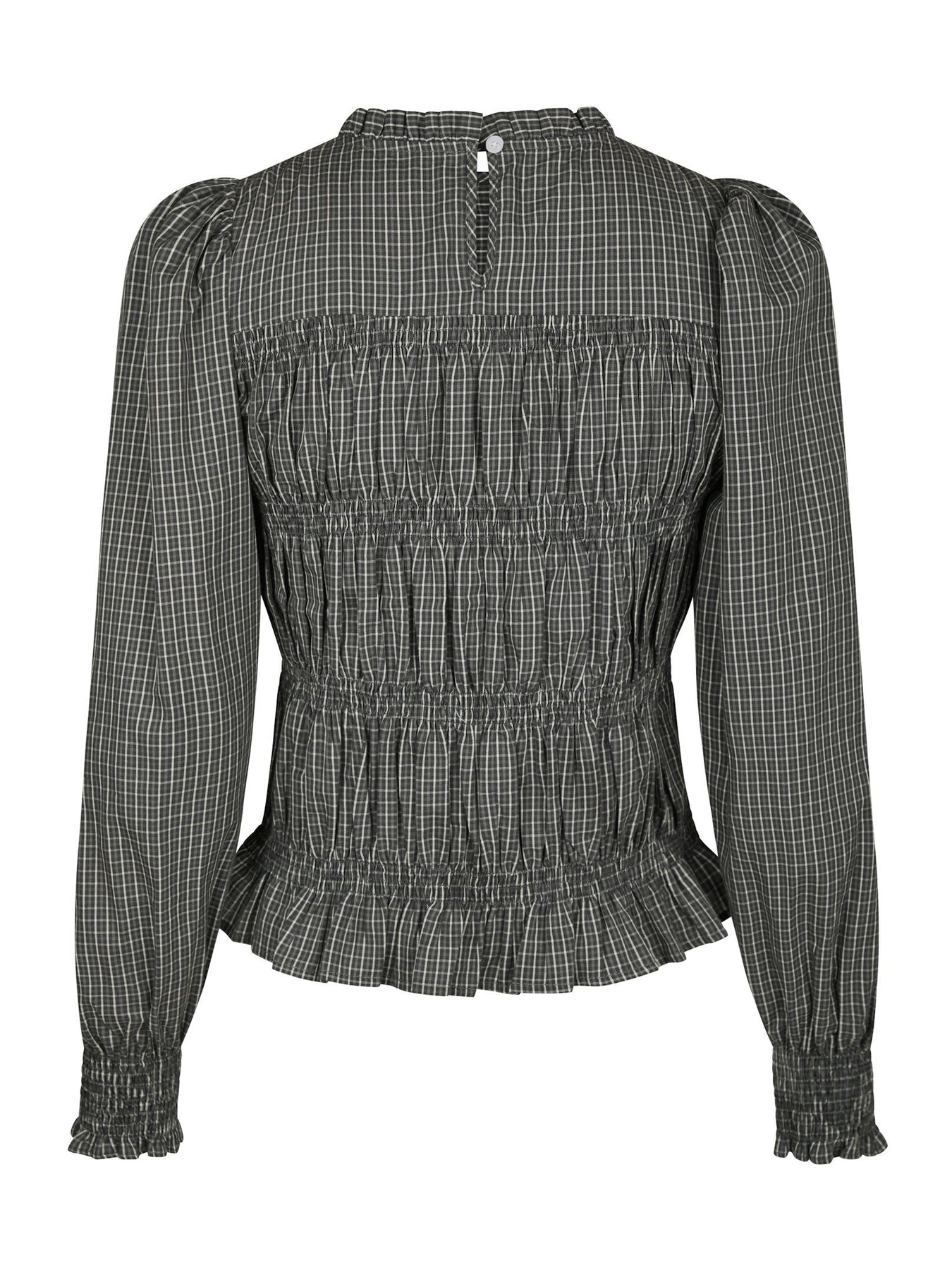 Marcia Check Blouse - Antracit